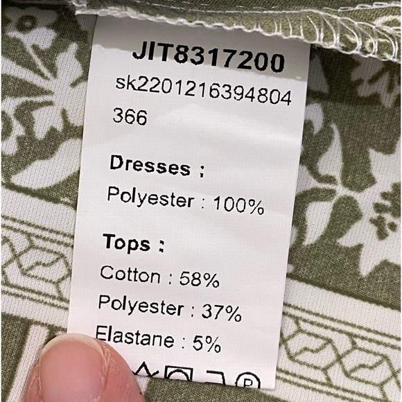 NWOT Shein Girl’s Olive Green/White Patterned Tunic Camisole -8/9Y - Picture 8 of 9